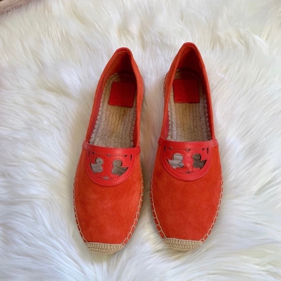 Tory Burch Red Canyon Suede Sidney Espadrille Flat - Picture 4 of 8